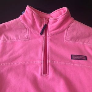 Neon pink shep shirt.